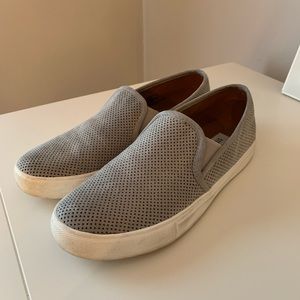 Grey Steve Madden slip ons
